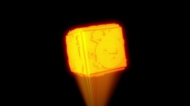 Soyut şekil öğesinde fütüristik tarzı. Güzel 3d render