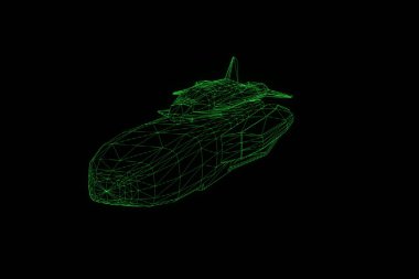 Hologram tel kafes tarzı Servisi. Güzel 3d render