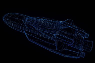 Hologram tel kafes tarzı Servisi. Güzel 3d render