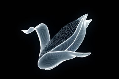 Mısır Hologram tel kafes tarzı. Güzel 3d render