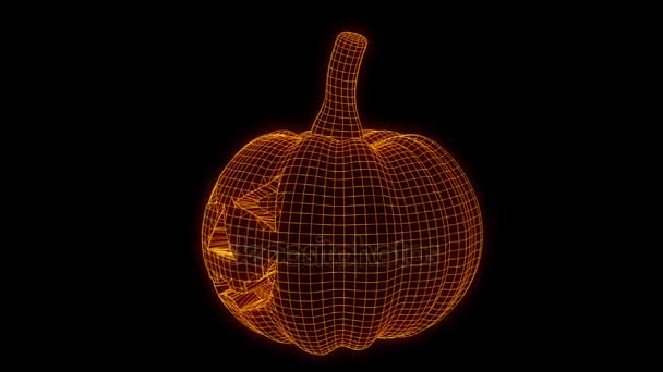 Pumpa i hologrammet Wireframe stil. Fina 3d-Rendering — Stockvideo