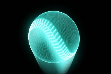 Beyzbol Hologram tel kafes tarzı. Güzel 3d render