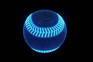 Beyzbol Hologram tel kafes tarzı. Güzel 3d render