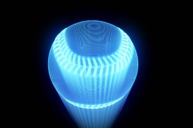 Beyzbol Hologram tel kafes tarzı. Güzel 3d render
