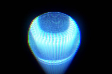 Beyzbol Hologram tel kafes tarzı. Güzel 3d render