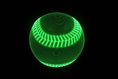 Beyzbol Hologram tel kafes tarzı. Güzel 3d render
