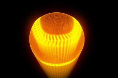 Beyzbol Hologram tel kafes tarzı. Güzel 3d render