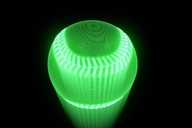 Beyzbol Hologram tel kafes tarzı. Güzel 3d render