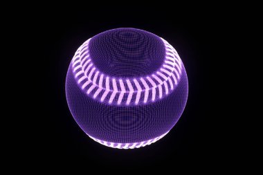 Beyzbol Hologram tel kafes tarzı. Güzel 3d render