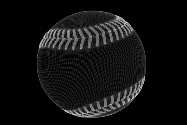 Бейсбол в стиле голограммы Wireframe. Nice 3D Rendering — стоковое фото
