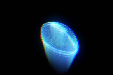 Futbol Hologram tel kafes tarzı. Güzel 3d render