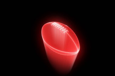 Futbol Hologram tel kafes tarzı. Güzel 3d render