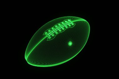 Futbol Hologram tel kafes tarzı. Güzel 3d render