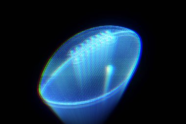 Futbol Hologram tel kafes tarzı. Güzel 3d render