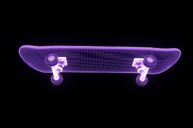 Kaykay Hologram tel kafes tarzı. Güzel 3d render