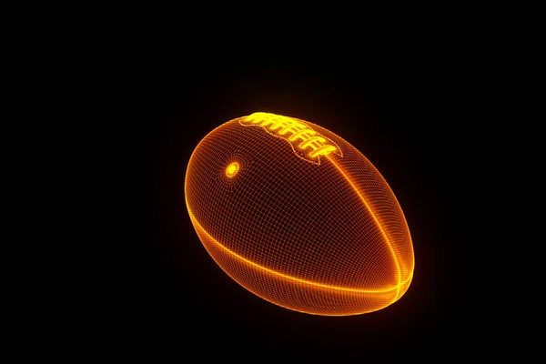 Futbol Hologram tel kafes tarzı. Güzel 3d render — Stok fotoğraf