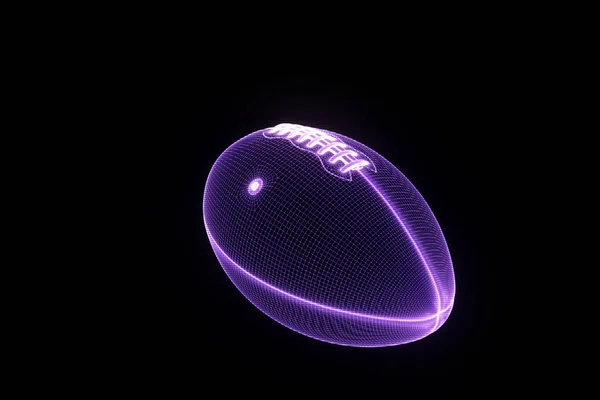 Football dans le style Wireframe hologramme. Belle rendu 3D — Photo