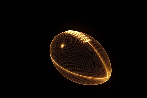 Football dans le style Wireframe hologramme. Belle rendu 3D — Photo