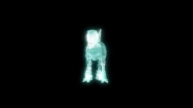 Raptor Hologram tel kafes tarzı. Güzel 3d render