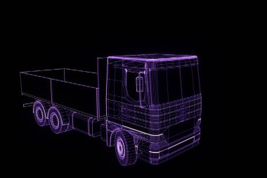 Işınlama Hologram tel kafes içinde. Güzel 3d render