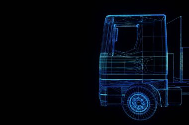 Işınlama Hologram tel kafes içinde. Güzel 3d render