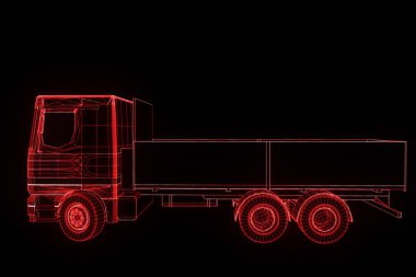 Işınlama Hologram tel kafes içinde. Güzel 3d render