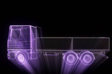 Işınlama Hologram tel kafes içinde. Güzel 3d render