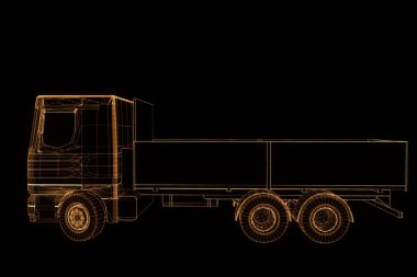 Işınlama Hologram tel kafes içinde. Güzel 3d render