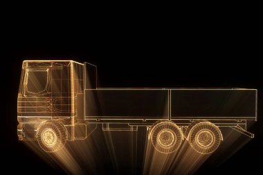 Işınlama Hologram tel kafes içinde. Güzel 3d render