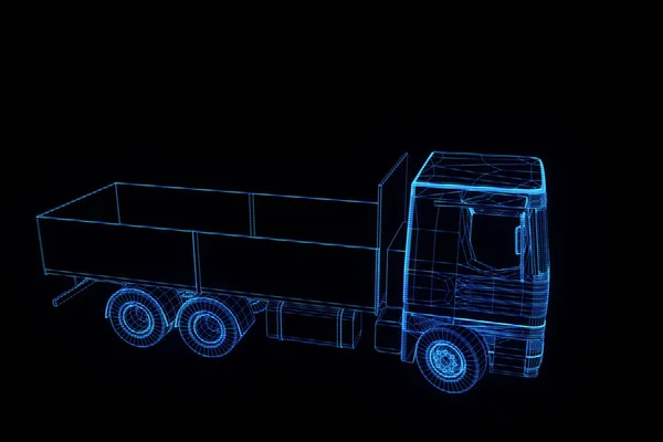 Transporter w Hologram szkielet. Ładne renderowania 3d — Zdjęcie stockowe