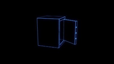 Tresor Hologram tel kafes tarzı. Güzel 3d render