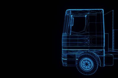 Işınlama Hologram tel kafes içinde. Güzel 3d render