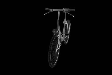 Bisiklet Bisiklet Hologram tel kafes tarzı. Güzel 3d render