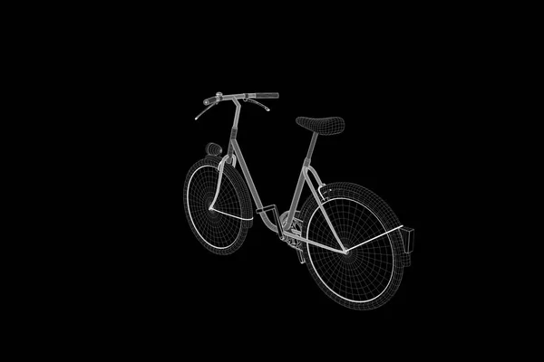 Biciclete biciclete în stil hologramă Wireframe. Nisa 3D Redare — Fotografie, imagine de stoc