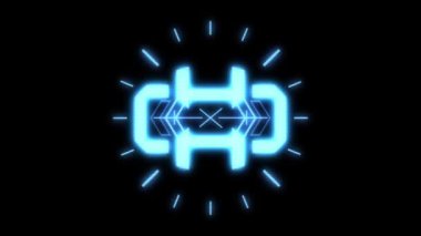 Hologram stil HUD öğe. Güzel 3d render