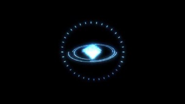 Hologram stil HUD öğe. Güzel 3d render
