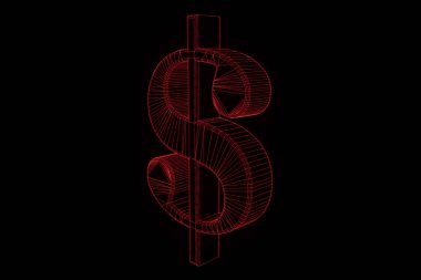 3D nakit Tel Çerçeve hologramı tarzda imzala. Güzel 3d render