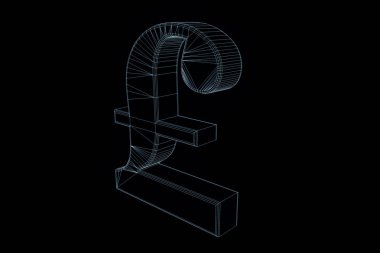 3D nakit Tel Çerçeve hologramı tarzda imzala. Güzel 3d render