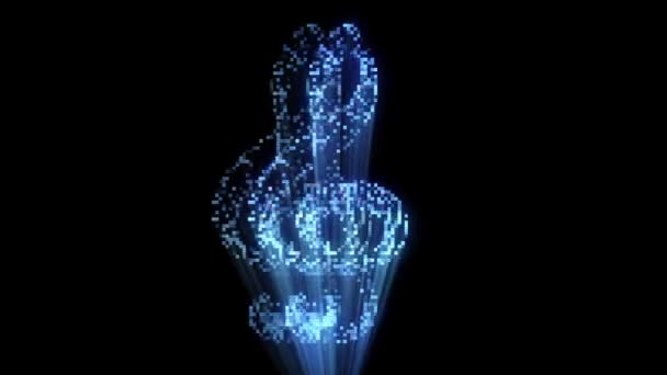 Note de musique 3D dans le style d'hologramme de Wireframe . 