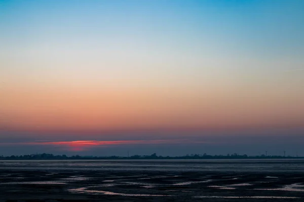 Mare del Nord Germania Wilhelmshaven la sera — Foto Stock