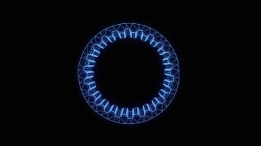 Dişli Dişli Hologram tel kafes tarzı. Güzel 3d render