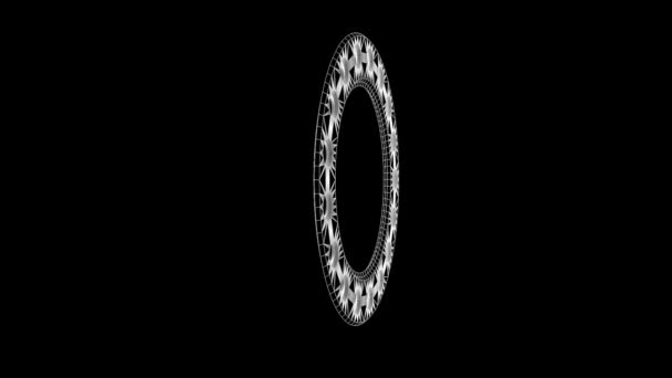 Cogwheel Gear in Hologram Wireframe Style. Nice 3D Rendering — Stock Video