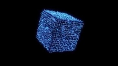 Tel Çerçeve hologramı stil öğe soyut şekli. Güzel 3d render