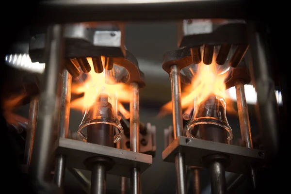 Lámpagyártás Gyárban Gyártási Folyamat — Stock Fotó