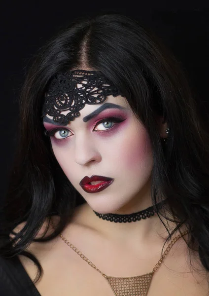 Het beeld van de heks. Heks. Viering. Make-up heksen. — Stockfoto