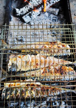 Izgara sulu ızgara balık