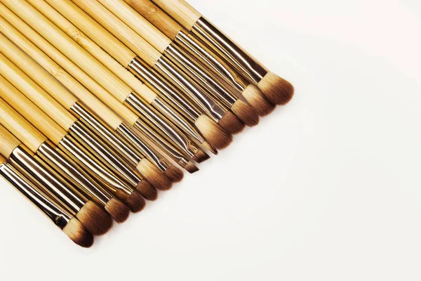 Pinsel für Make-up Bambus — Stockfoto