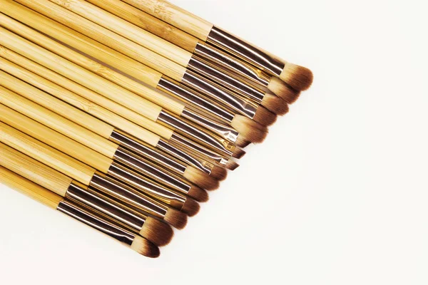 Brushes for make-up bamboo — Stock Photo, Image
