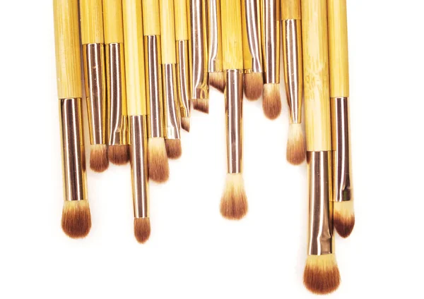 Kuas untuk make-up bambu — Stok Foto
