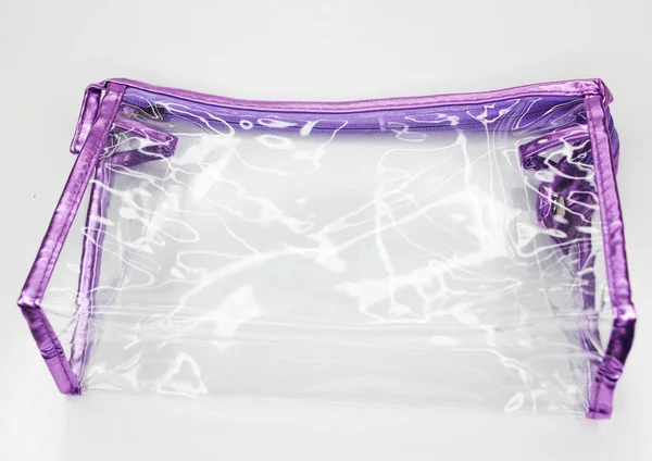 Transparante cosmetische zak — Stockfoto